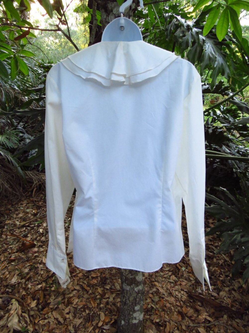 Ralph Lauren Womens Large Double ruffled collar Shirt - Picture 6 of 15